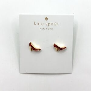 Kate Spade red high heels earrings